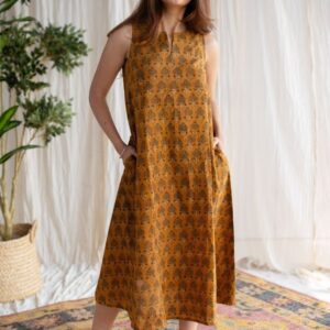 Yellow floral kurti